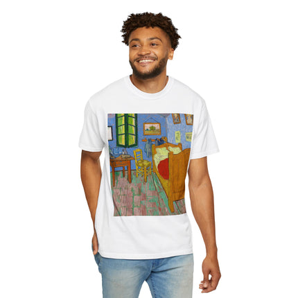 The Bedroom by Vincent van Gogh Unisex Garment-Dyed T-shirt
