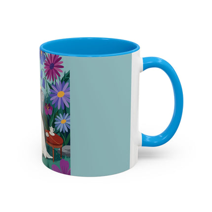 The Lady Of The Garden Tea Colorful Mugs – Art Deco Floral Elegance