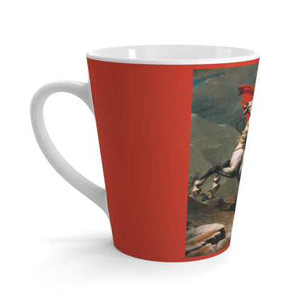 Napoleon Crossing the Alps by Jacques-Louis David Latte Mug