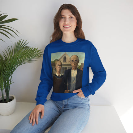 American Gothic by Grant Wood Heavy Blend™ Crewneck Sweatshirt