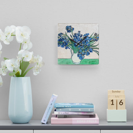 Irises by Vincent Van Gogh Acrylic Wall Clock, Round and Square