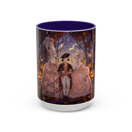 🎃🌙 The Midnight Court Of Pumpkin Grove Colorful Mug – Elegant Halloween Masquerade