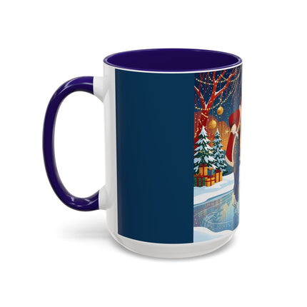 ⛸️🎄 The Christmas Skating Pavilion Colorful Mug – Art Deco Holiday Fantasy