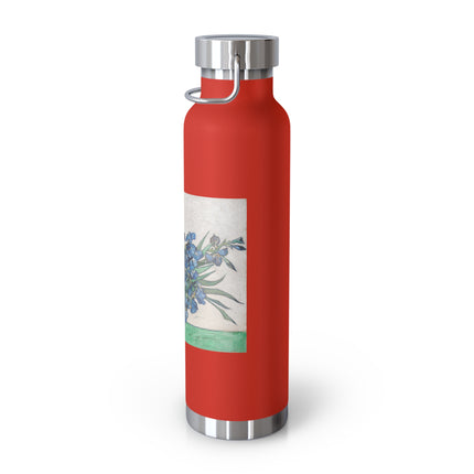 Irises by Vincent Van Gogh Copper Vacuum Insulated Bottle, 22oz