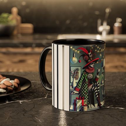 Whimsical Christmas Tea Party Colorful Mugs (11oz, 15oz)