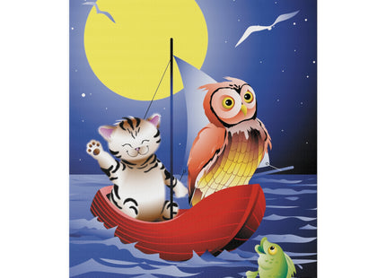 Embarking on a Moonlit Journey Matte Canvas, Stretched, 0.75"