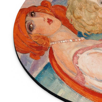 Sur la Route d'Anacapri by Gerda Wegener Mouse Pad, Round and Rectangle