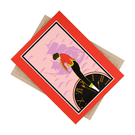 Woman Waiting for her Beloved at 1:59 by Kobayashi Kaichi Ceramic Tile