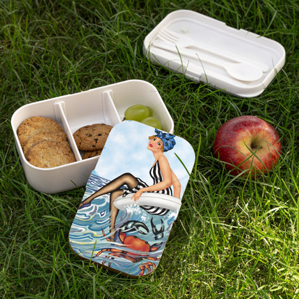 Seafoam Follies: Waves & Stripes Bento Lunch Box