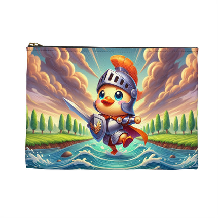The Valiant Duck Flat Pouch – Courageous Charge & Playful Heroism