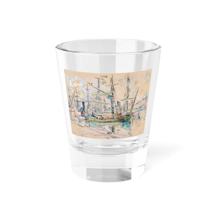 Marseille by Paul Signac Shot Glass – Tall Ships & Harbor Glow