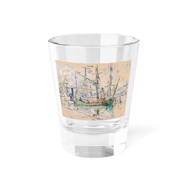 Marseille by Paul Signac Shot Glass – Tall Ships & Harbor Glow