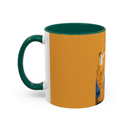 Falcon Mistress Colorful Mugs – Art Deco Majesty & Mythic Freedom
