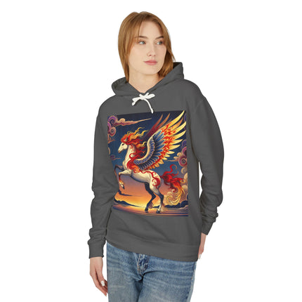 Flame-Winged Horse at Sunset Hoodie