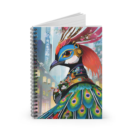 Techno Plumes Spiral Notebook - Ruled Line