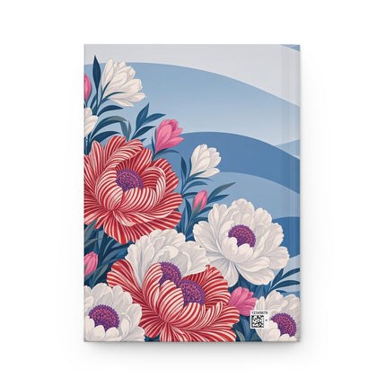 🌸🎀 The Lady Of The Ribbon Garden Hardcover Journal – Art Deco Floral Elegance