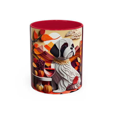 Shih Tzu at an Autumn Colorful Mugs (11oz, 15oz)