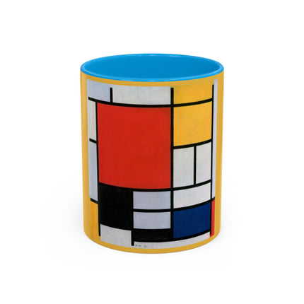 Composition with Red, Yellow, Blue, and Black by Piet Mondrian Colorful Mugs (11oz, 15oz)