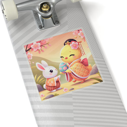 Whimsical Springtime Exchange Kiss-Cut Stickers (4 Sizes)