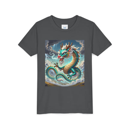 Tibetan Dragon in Battle Youth Short Sleeve Tee