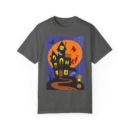 Halloween Night at the Haunted House Unisex Garment-Dyed T-shirt