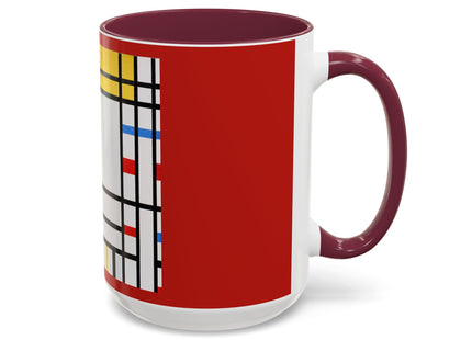 Place de la Concorde by Piet Mondrian Colorful Mugs (11oz, 15oz)