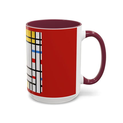 Place de la Concorde by Piet Mondrian Colorful Mugs (11oz, 15oz)