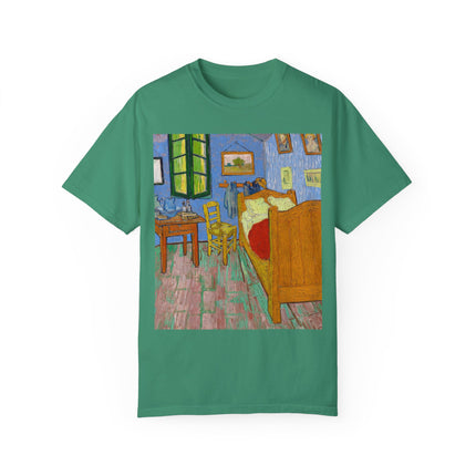 The Bedroom by Vincent van Gogh Unisex Garment-Dyed T-shirt