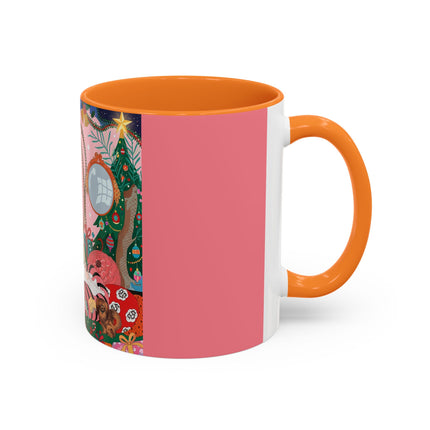 🎀🎄 Christmas Morning In The Rose Parlor Colorful Mug – Art Deco Holiday Fantasy