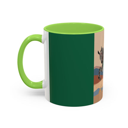 Zebra Rider Colorful Mugs – Safari Chic & Art Deco Adventure