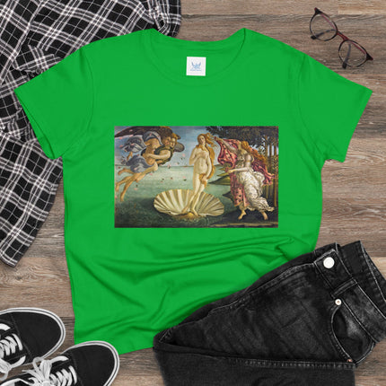 Birth of Venus by Sandro Botticelli Women's Midweight Cotton Tee