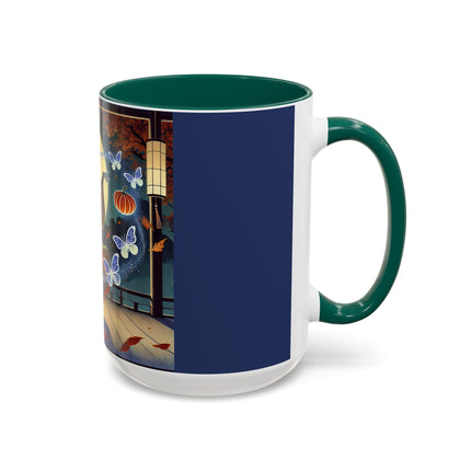 Court Magician with Ghost Butterflies Colorful Mugs (11oz, 15oz)