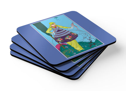 Exquisite Elegance by Umberto Brunelleschi Corkwood Coaster Set