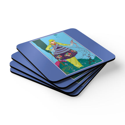 Exquisite Elegance by Umberto Brunelleschi Corkwood Coaster Set