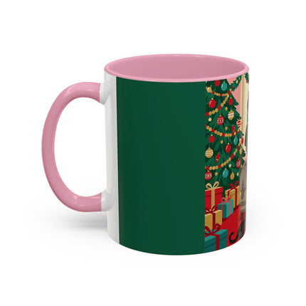 🖤🔥 The Lady Of The Christmas Hearth Colorful Mug – Art Deco Holiday Elegance