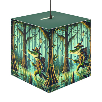🌿🐊 The Swamp Stalker Light Cube Lamp – Stealthy Predator & Misty Mystery