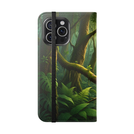 🪶🌲 The African Grey Sentinel Flip Case – Quiet Strength & Woodland Adventure