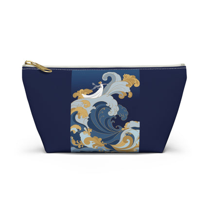 Wave Enchantress Cosmetic Bag – Oceanic Grace & Golden Tides