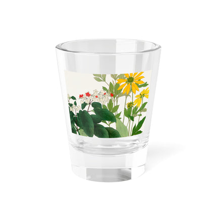 Clerodendrum & Rudbeckia Flower by Tanigami Kônan Shot Glass, 1.5oz