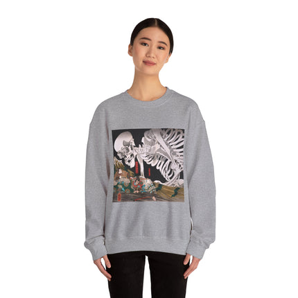 Mitsukuni Defying the Skeleton Spectre by Utagawa Kuniyoshi Heavy Blend™ Crewneck Sweatshirt