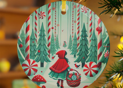 Enchanted Candy Forest Glass Ornament