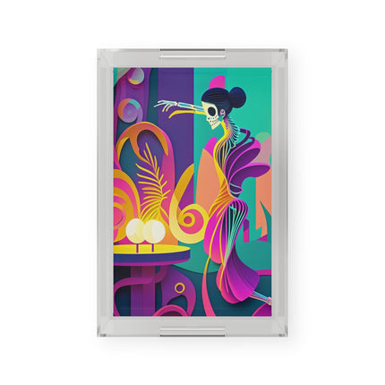 Dance of the Skeleton Ballerinas Acrylic Serving Tray