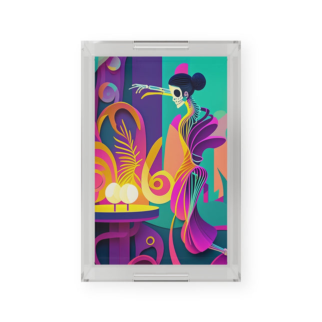 Dance of the Skeleton Ballerinas Acrylic Serving Tray