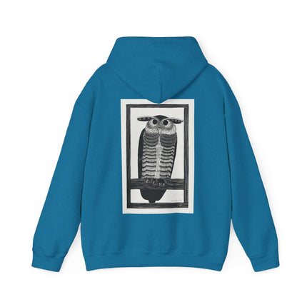 Horned Owl by Samuel Jessurun de Mesquita Heavy Blend™ Hooded Sweatshirt