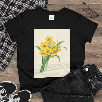 Choix des plus belles fleurs, Plate 052 by Pierre Joseph Redouté  Women's Midweight Cotton Tee