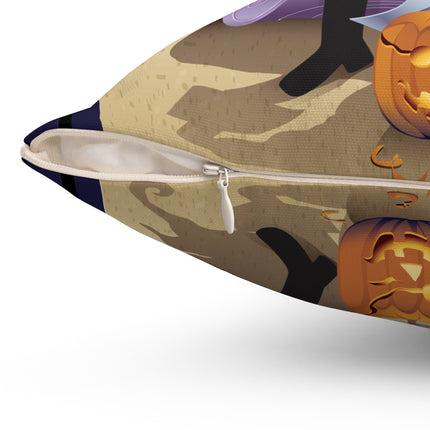 Moonlit Pirate Halloween Spun Polyester Square Pillow