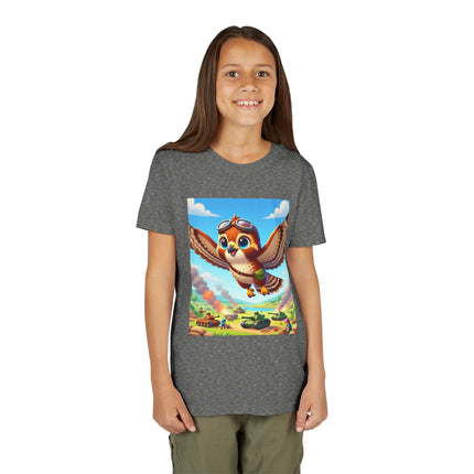 Red-Tailed Hawk in Battle Youth Short Sleeve Tee
