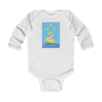 Oceanic Dreams Long Sleeve Baby Bodysuit – Magical Seas & Cozy Adventure