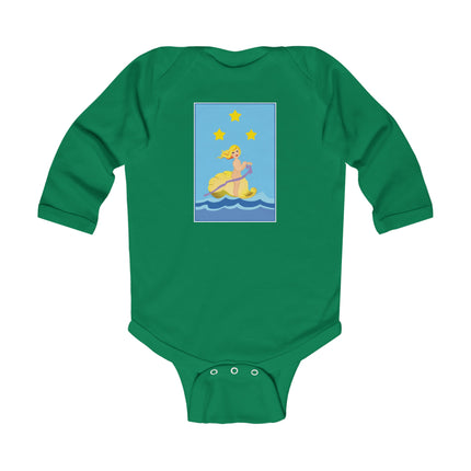 Oceanic Dreams Long Sleeve Baby Bodysuit – Magical Seas & Cozy Adventure