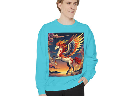 Flame-Winged Horse at Sunset Sweatshirt